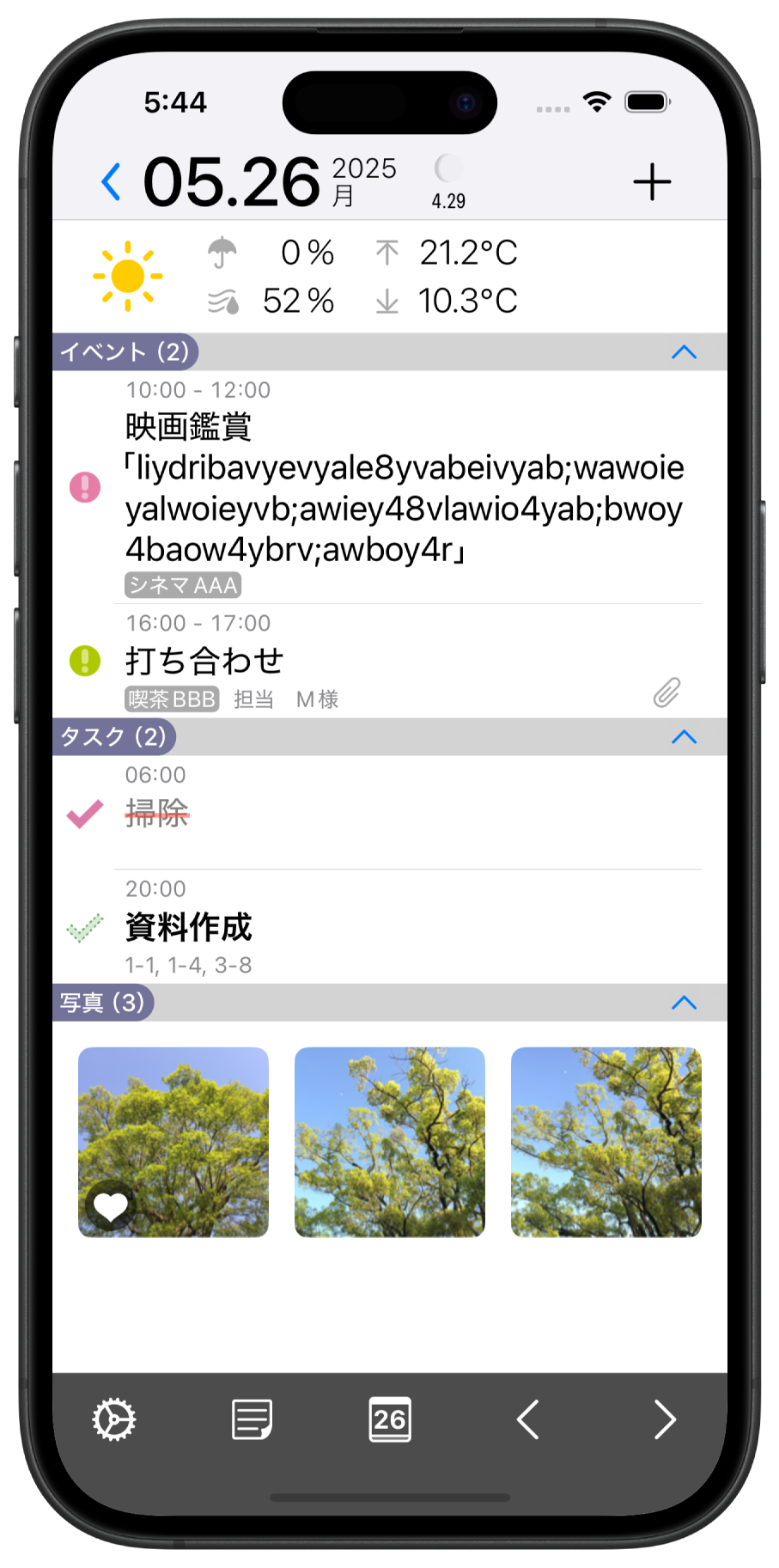 日表示